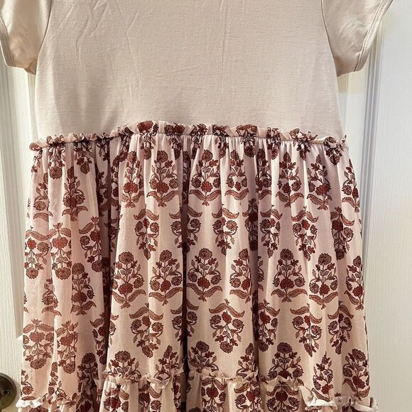 Joyfolie Mia Joy Lorelei Dress in Ecru Block Print Girls Size 14 NWT - Picture 3 of 16